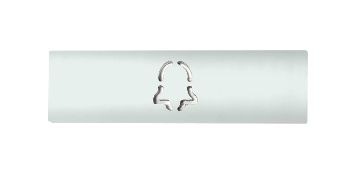 Doorbird DoorBird D21x Namensschild für eine Ruftaste, Glockensymbol – RAL 9016