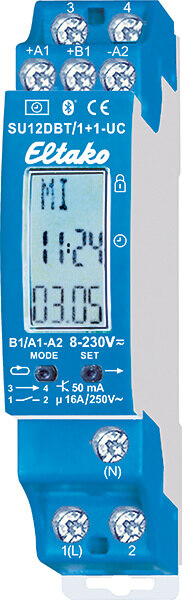 Eltako Schaltuhr 2-Kanal-Bluetooth SU12DBT/1+1-UC