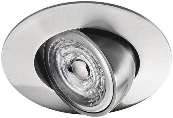 SG LEUCHTEN LED-Einbaustrahler 6W dimmbar weiß JUPITER 997170 1LED Edelstahl 2700K 350lm matt