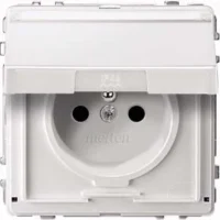 Merten Steckdose polar weiß Schuko.stift Klappd. MEG2612-7219