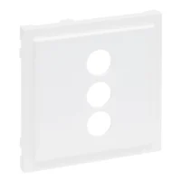 Legrand 765186 SEANO Abdeckung f.3-fach RCA (Cinch)-Anschlussdose Ultraweiß