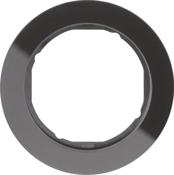 Berker Berker Rahmen Glas/schwarz 1-fach, rund 10112016