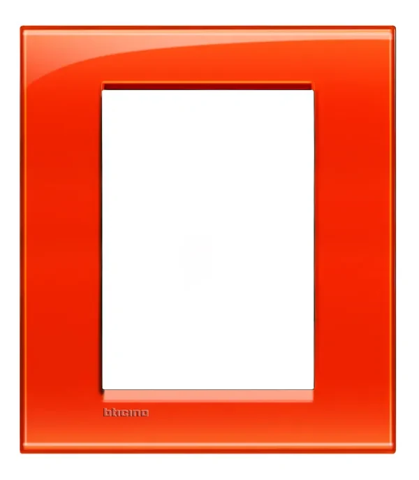 BTicino LNA4826OD LivingLight Abdeck- rahmen für Kompaktinstallation 3+3M Orange