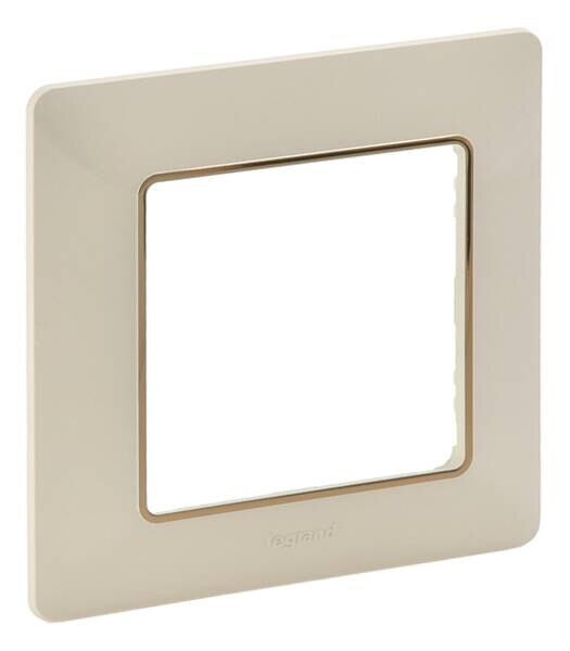 Legrand Legrand 754061 Rahmen 1-fach Valena Life mandelweiß/Chrom Thermoplast