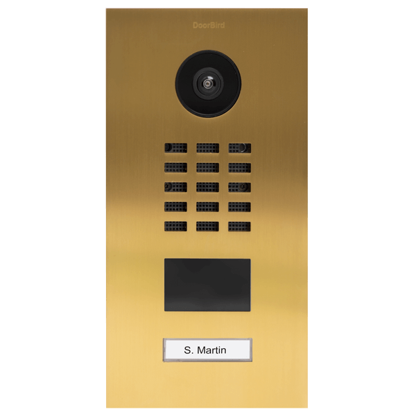 DoorBird D2101V IP Video Türsprechanlage – Gold-Optik (PVD)