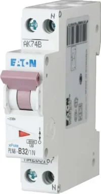 Eaton (Installation) Leitungsschutzschalter 32A, 1-polig+N, Steckklemme B PLN6-B32/1N-DE