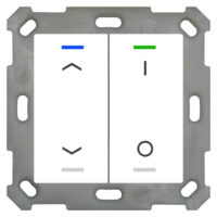 MDT Technologies Taster Light 55 2-fach, Ausführung Auf/Ab und I/O, RGB-W, BE-TAL55T2.C1