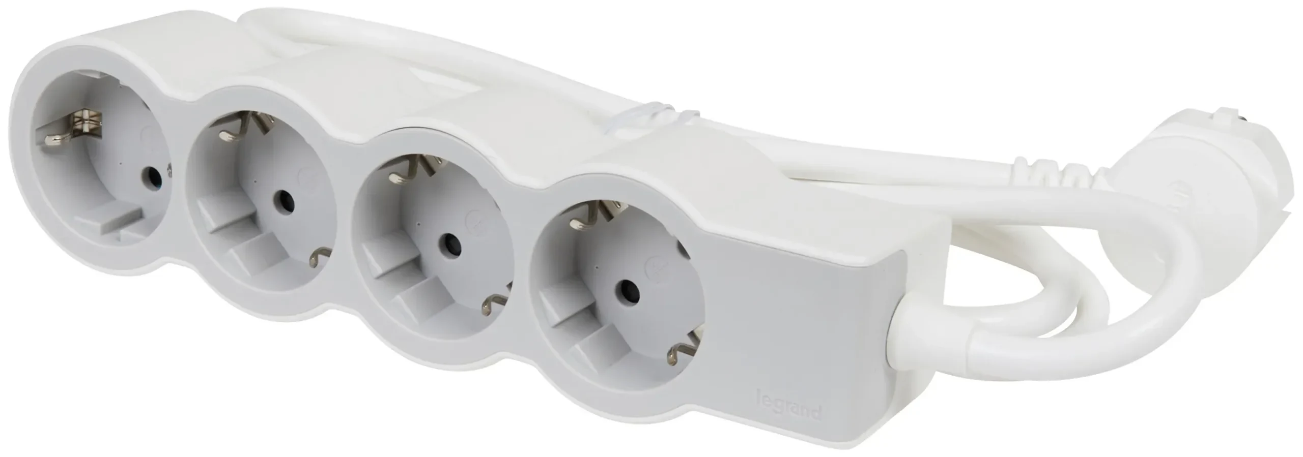 Legrand Legrand 694561 Flache Steckdosenleiste 4xSDO 3m Kabel ultraweiß/grau