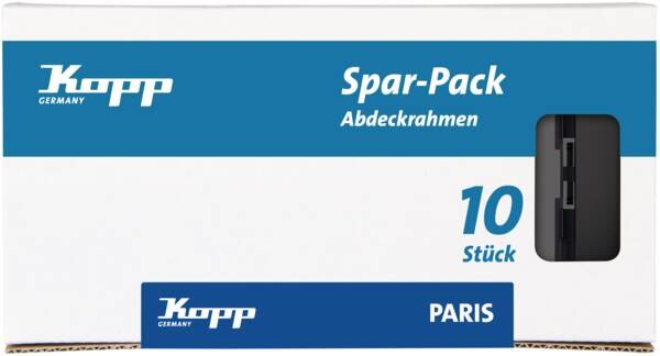 Kopp Kopp 402050016 PARIS Abdeckrahmen 10x 1-fach mattschwarz
