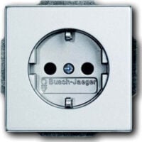 Busch-Jaeger Steckdosen-Einsatz Aluminium-Silber Schuko 2P+E 16A 250V 20 EUC-83