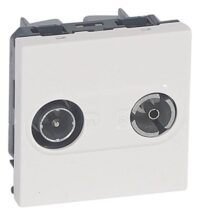 Legrand 078788 TV-R Enddose 2-modulig Mosaic ultaweiß