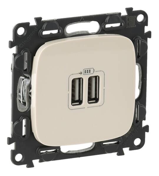 Legrand Legrand 754996 USB-Ladedose 2400mA Valena Allure mandelweiß