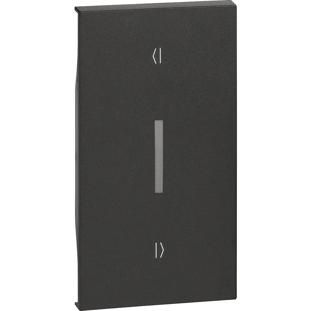 Legrand BTicino KG06M2V LivingNow 2M Taste Roll- ladenschalter für vertikale Inst. Black