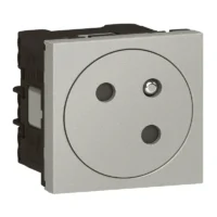 Legrand 079245L Link Steckdose 45° F/B Standard erhöht Berührungsschutz Aluminium