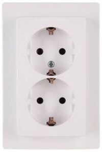 Kopp 941102063Schutzkontaktsteckdose 2-fach KS D60mm 16A 250V Paris arktis