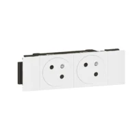 Legrand 077102L MSC Link 2xSteckdose F/B Std DLP-Clip erhöht Berührungsschutz ultraweiß