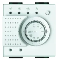 BTicino N4692FAN Raumthermostat für Fan-Coils 3-40°C Kontr.-LEDs Weiß