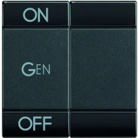 BTicino L4911M2AFN LivingLight Symbolwippe 2M ON-OFF-GEN Anthrazit