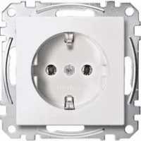 Merten SCHUKO-Steckdose polar weiß Schraub-Liftklemme MEG2401-0619