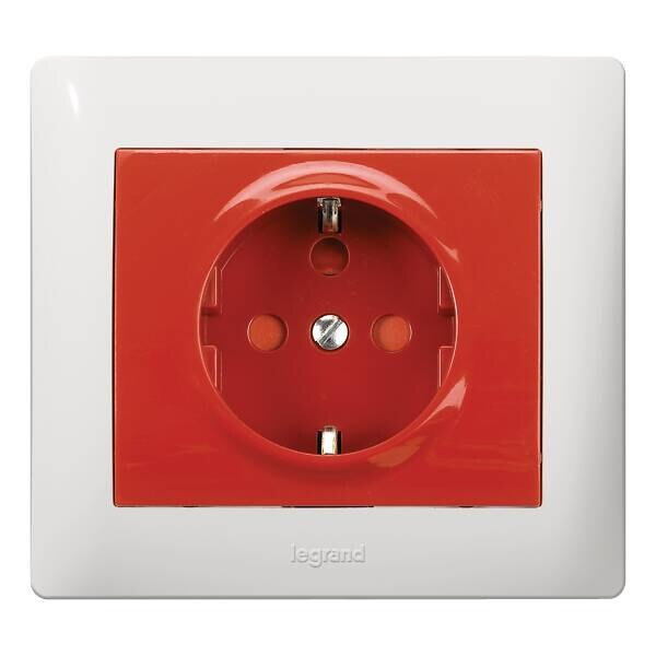 Legrand Legrand 771029 Steckdose (SK) verwechslungssicher Galea rot