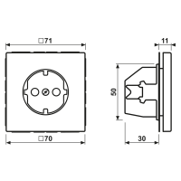 Jung SCHUKO-Steckdose aluminium AL1520 KI
