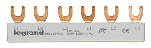 Legrand 607033 Gabelkammschiene 3-polig 6TE 10qmm
