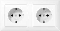 Jung Kanal-SCHUKO-Steckdose 2-fach16A 250V AS 1522 BF WW