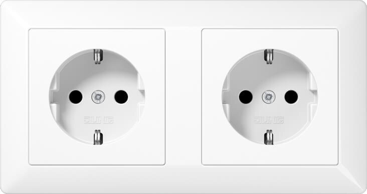 Jung Jung Kanal-SCHUKO-Steckdose 2-fach16A 250V AS 1522 BF WW