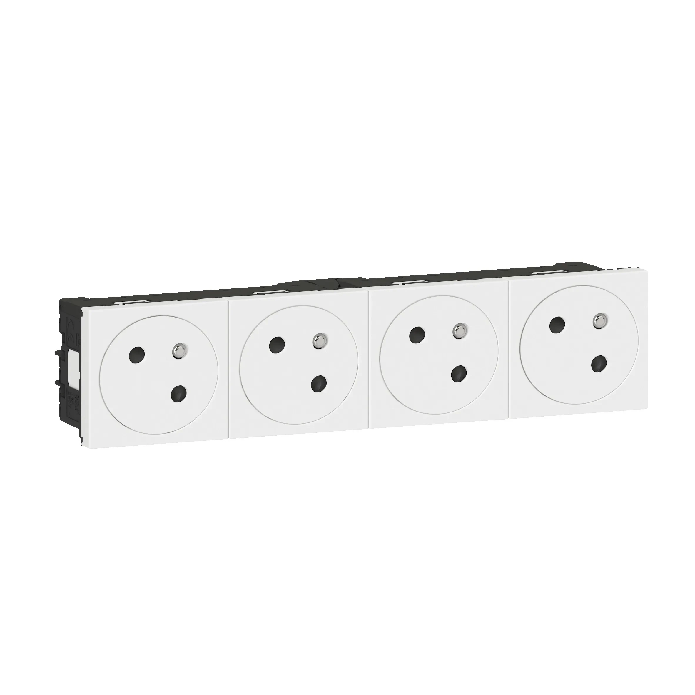 Legrand Legrand 077144L Link 4xSteckdose 45° F/B Standard erhöht Berührungsschutz Mosaic ultraweiß