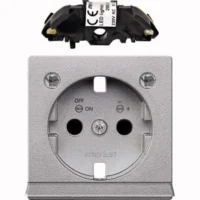 Merten Zentralplatte alu f.Steckdose LED MEG2334-0460