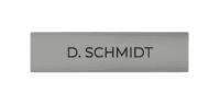 DoorBird D21x Namensschild für eine Ruftaste, individuelle Gravur – RAL 9006