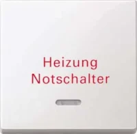 Merten Wippe Kontr.Fenster pws/gl Aufdruck Heizung 435119