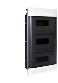 Legrand 135153 UP-Verteiler mit Rauchglas Kunststofftür weiß 3x12M Praktibox S
