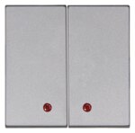 Kopp 862120122 HK07-Flächendoppelwippe m roter Linse Farbe:stahl