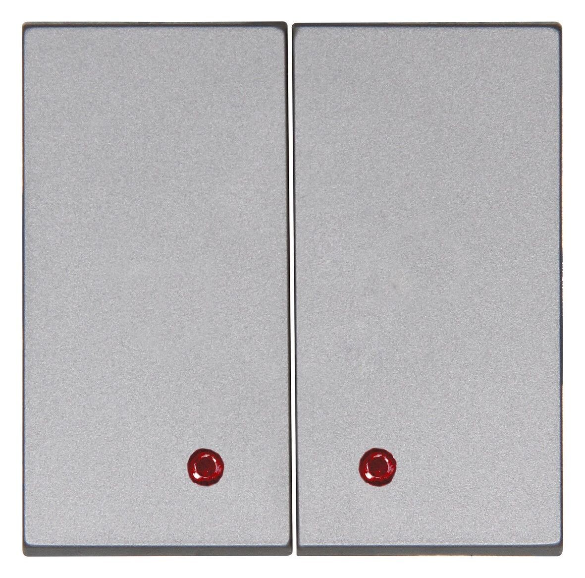 Kopp 862120122 HK07-Flächendoppelwippe m roter Linse Farbe:stahl