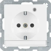 Berker SCHUKO-Steckdose pws samt Kontroll-LED 41106089