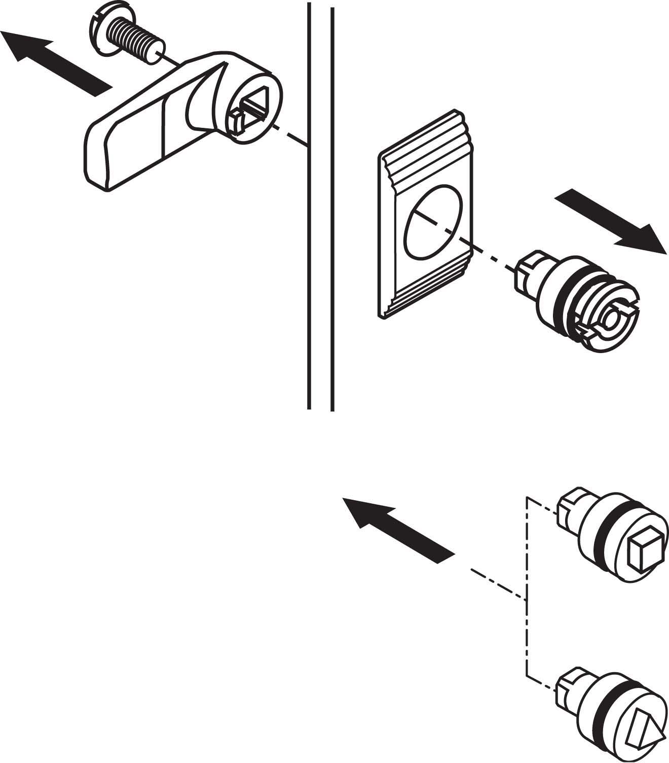 Schneider Schneider NSYTDBCRN Doppelbartschloss- einsatz 3mm (Standard) Material:Zamak.
