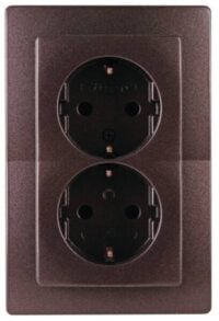 Kopp 941126061Schutzkontaktsteckdose 2-fach KS D60mm 16A Paris palis-braun