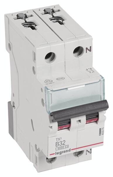Legrand 403375 TX3 LS-Schalter B 32A 1-polig+N 6kA 230VAC 2TE