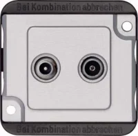 Merten BK/Sat-Antennendose ma/si Stichdose 2-fach 299460