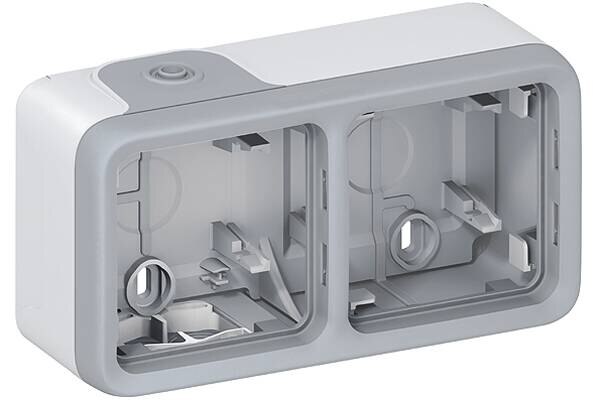 Legrand Legrand 069672 Gehäuse 2-fach waagerecht FR-Aufputz Plexo55 grau