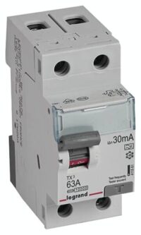 Legrand 411561 TX3 Fi-Schalter 63A 2-polig 30mA Typ A 230VAC 2TE