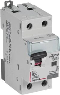 Legrand 411291 DX3 Fi/LS-Schalter B 32A 1P+N 10kA 30mA Typ A 230VAC 2TE