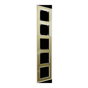 Merten Merten Echtglasrahmen 5-fach gold, M-Plan MEG4050-2341