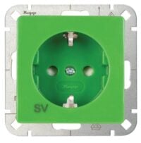 Kopp 920608008 HK05 Schutzkontakt Steckdose mit Aufdruck "SV" grün