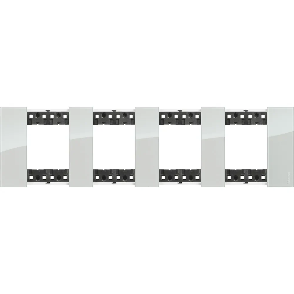 Legrand BTicino KA4802M4DA LivingNow Abdeck- rahmen 4x2-modulig in Farbausführung Sky
