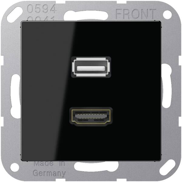 Jung Jung MAA1163SW Einsatz HDMI/USB Serie A schwarz