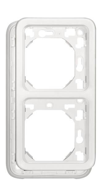 Legrand Legrand 070749 Abdeckrahmen 2-fach senkrecht FR-Aufputz Plexo55 artic