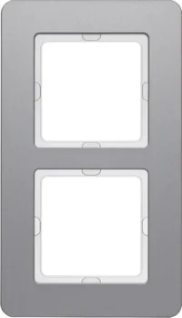 Berker Rahmen 2-fach alu/gestrahlt 10126074