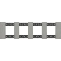 BTicino KA4802M4ZG LivingNow Abdeck- rahmen 4x2-modulig in Farbausführung Steel